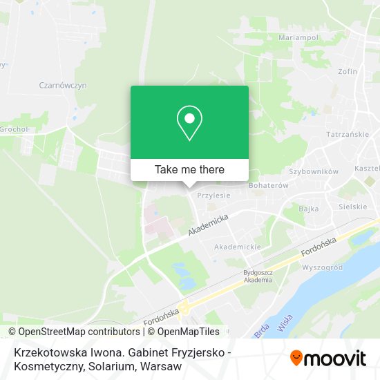 Карта Krzekotowska Iwona. Gabinet Fryzjersko - Kosmetyczny, Solarium