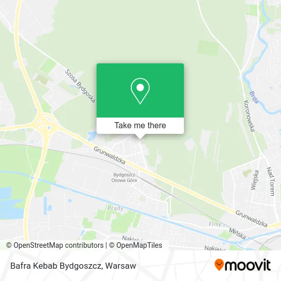 Bafra Kebab Bydgoszcz map