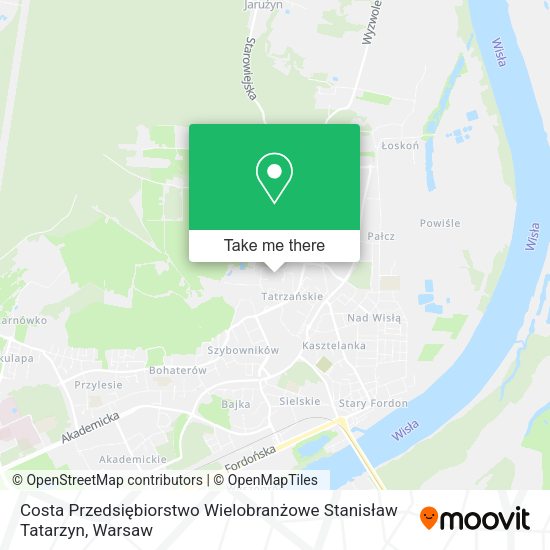 Costa Przedsiębiorstwo Wielobranżowe Stanisław Tatarzyn map