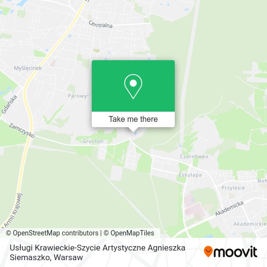 Usługi Krawieckie-Szycie Artystyczne Agnieszka Siemaszko map