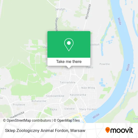 Карта Sklep Zoologiczny Animal Fordon