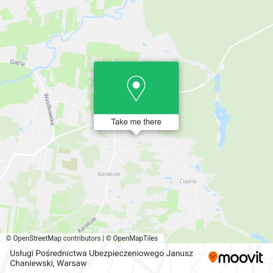 Usługi Pośrednictwa Ubezpieczeniowego Janusz Chaniewski map