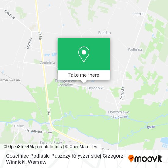 Gościniec Podlaski Puszczy Knyszyńskiej Grzegorz Winnicki map