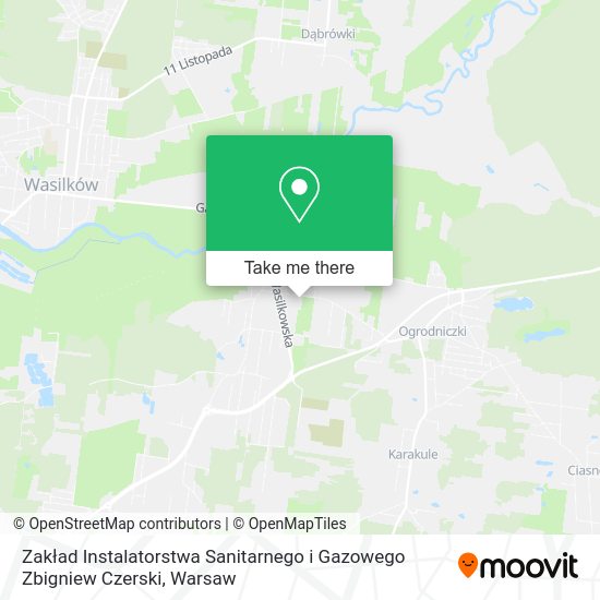 Zakład Instalatorstwa Sanitarnego i Gazowego Zbigniew Czerski map