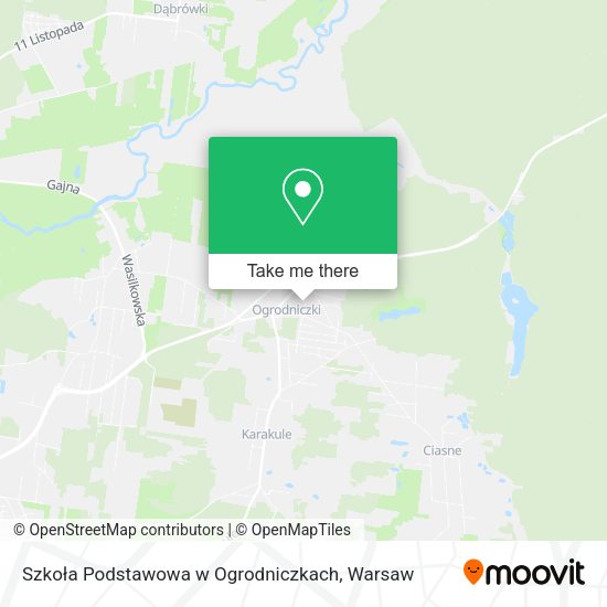 Szkoła Podstawowa w Ogrodniczkach map