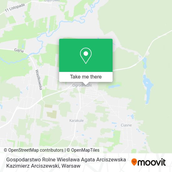 Gospodarstwo Rolne Wiesława Agata Arciszewska Kazimierz Arciszewski map