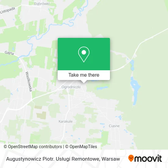 Карта Augustynowicz Piotr. Usługi Remontowe