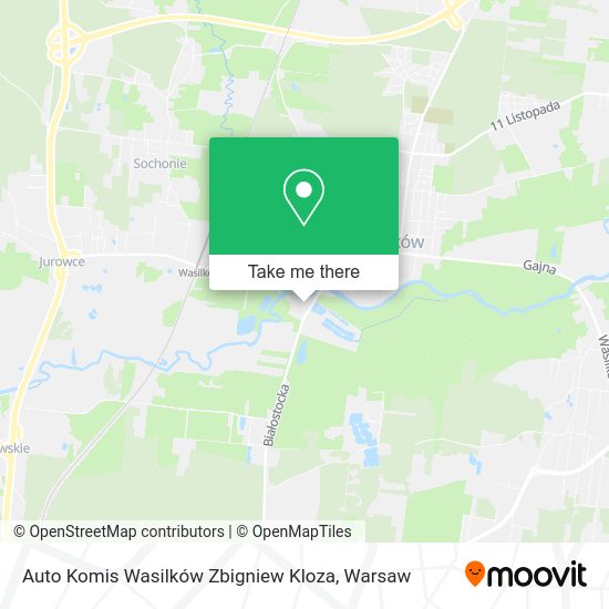 Карта Auto Komis Wasilków Zbigniew Kloza