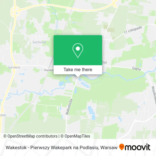 Wakestok - Pierwszy Wakepark na Podlasiu map