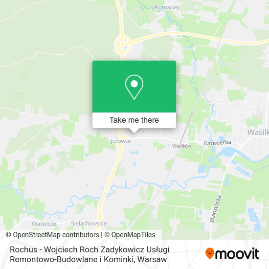 Rochus - Wojciech Roch Zadykowicz Usługi Remontowo-Budowlane i Kominki map