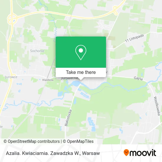 Карта Azalia. Kwiaciarnia. Zawadzka W.