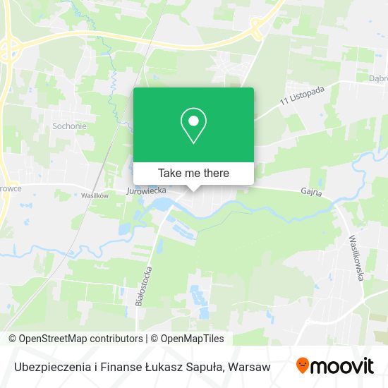 Ubezpieczenia i Finanse Łukasz Sapuła map