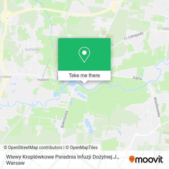 Wlewy Kroplówkowe Poradnia Infuzji Dożylnej.J. map