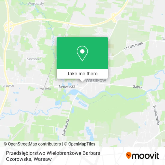 Карта Przedsiębiorstwo Wielobranżowe Barbara Ozorowska