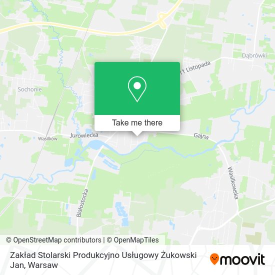 Zakład Stolarski Produkcyjno Usługowy Żukowski Jan map