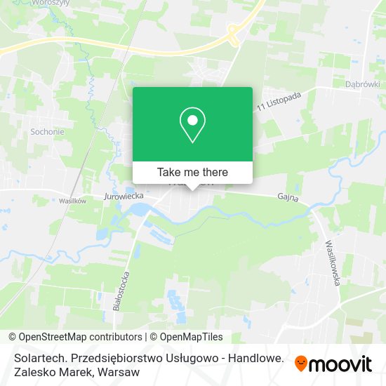 Solartech. Przedsiębiorstwo Usługowo - Handlowe. Zalesko Marek map