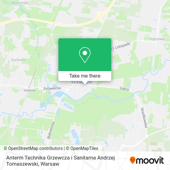 Anterm Technika Grzewcza i Sanitarna Andrzej Tomaszewski map