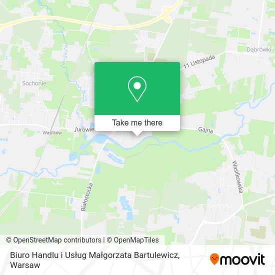 Biuro Handlu i Usług Małgorzata Bartulewicz map