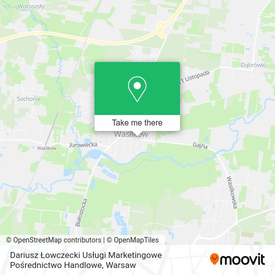 Dariusz Łowczecki Usługi Marketingowe Pośrednictwo Handlowe map