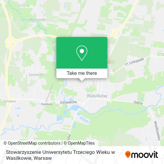 Stowarzyszenie Uniwersytetu Trzeciego Wieku w Wasilkowie map