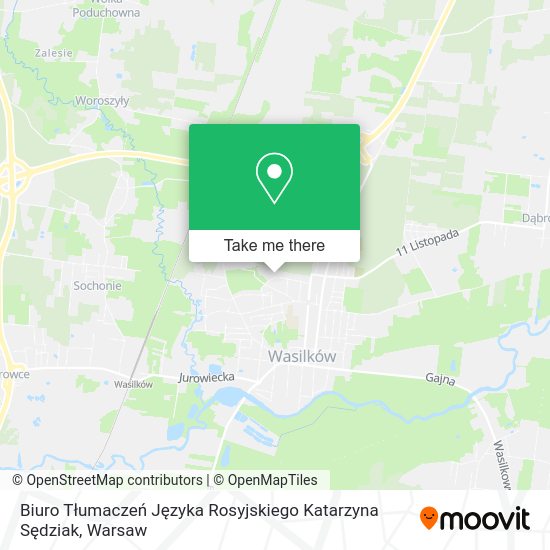 Biuro Tłumaczeń Języka Rosyjskiego Katarzyna Sędziak map