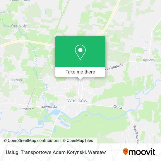 Uslugi Transportowe Adam Kotynski map