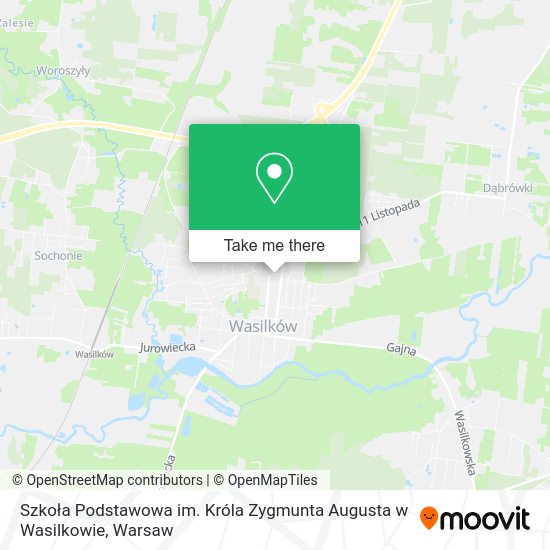 Карта Szkoła Podstawowa im. Króla Zygmunta Augusta w Wasilkowie