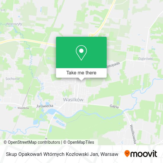 Skup Opakowań Wtórnych Kozłowski Jan map