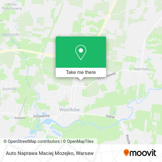 Auto Naprawa Maciej Mozejko map