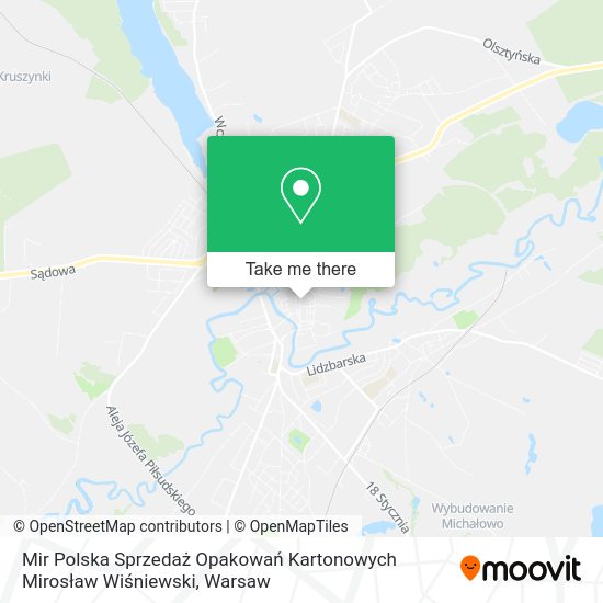 Mir Polska Sprzedaż Opakowań Kartonowych Mirosław Wiśniewski map