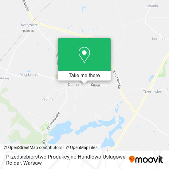 Przedsiebiorstwo Produkcyjno Handlowo Uslugowe Roldar map