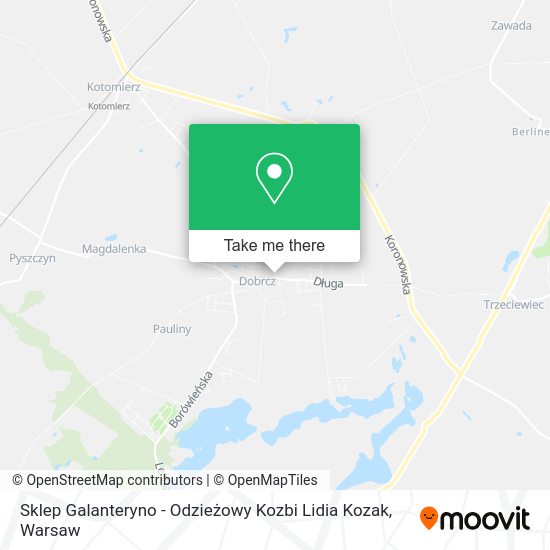 Sklep Galanteryno - Odzieżowy Kozbi Lidia Kozak map