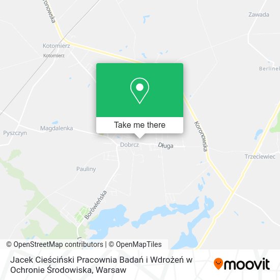 Jacek Cieściński Pracownia Badań i Wdrożeń w Ochronie Środowiska map