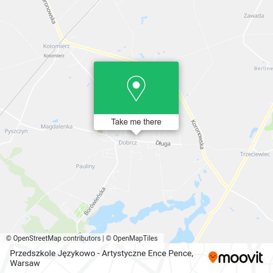 Przedszkole Językowo - Artystyczne Ence Pence map