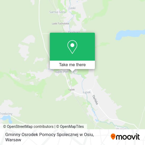 Gminny Osrodek Pomocy Spolecznej w Osiu map