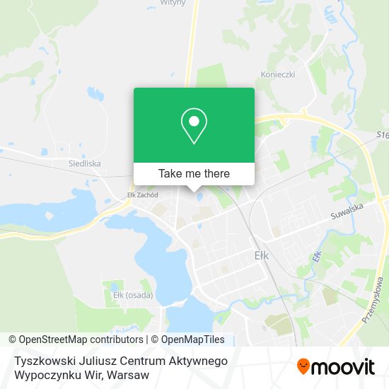 Tyszkowski Juliusz Centrum Aktywnego Wypoczynku Wir map