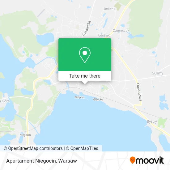 Карта Apartament Niegocin