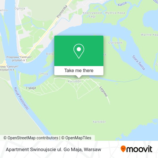 Apartment Swinoujscie ul. Go Maja map