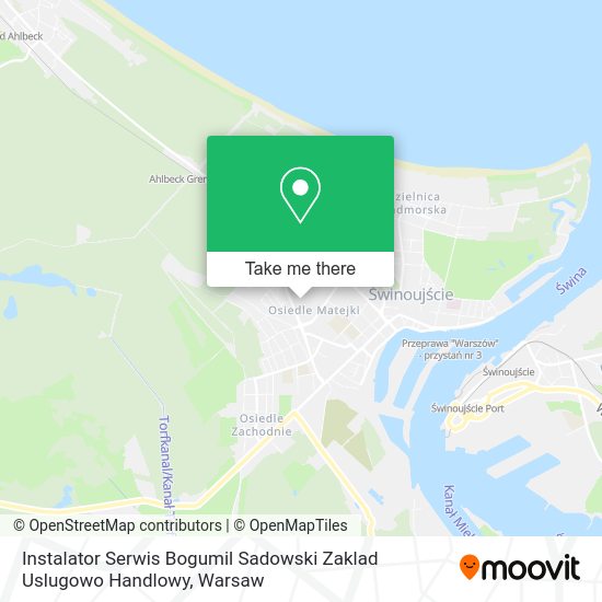 Instalator Serwis Bogumil Sadowski Zaklad Uslugowo Handlowy map