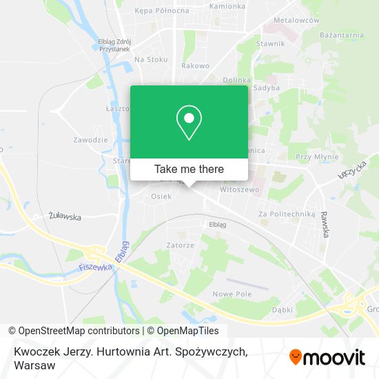 Kwoczek Jerzy. Hurtownia Art. Spożywczych map