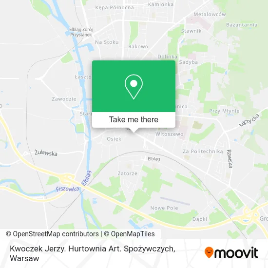 Kwoczek Jerzy. Hurtownia Art. Spożywczych map