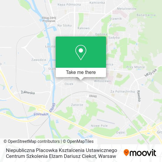 Niepubliczna Placowka Ksztalcenia Ustawicznego Centrum Szkolenia Elzam Dariusz Ciekot map