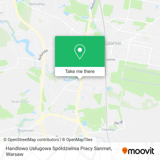 Карта Handlowo Usługowa Spółdzielnia Pracy Sanmet