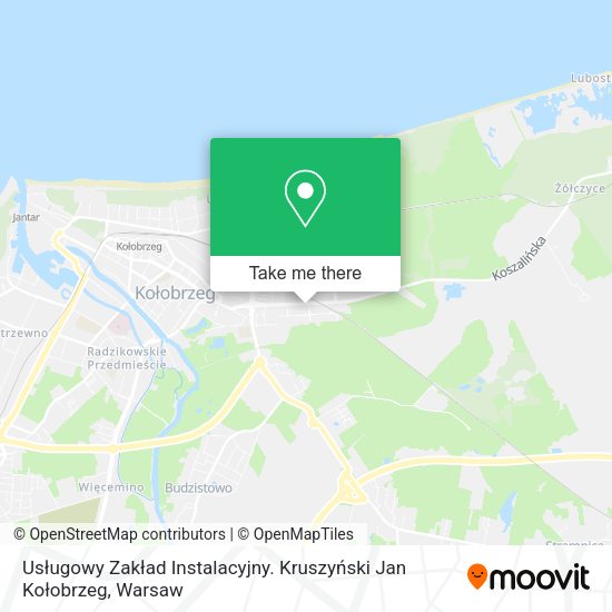 Usługowy Zakład Instalacyjny. Kruszyński Jan Kołobrzeg map