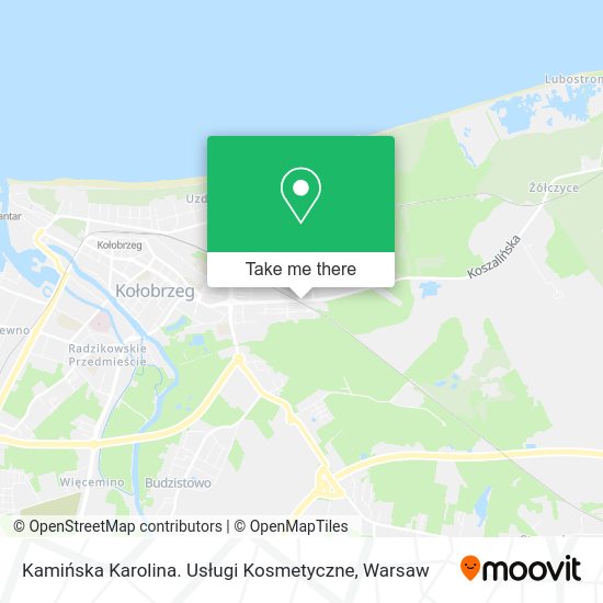 Kamińska Karolina. Usługi Kosmetyczne map