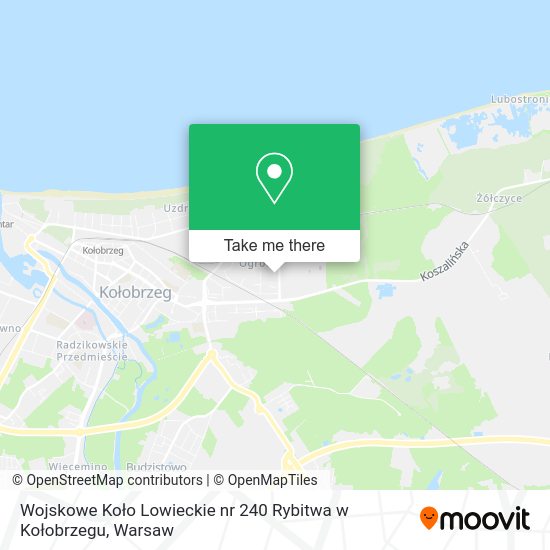 Wojskowe Koło Lowieckie nr 240 Rybitwa w Kołobrzegu map