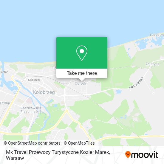 Mk Travel Przewozy Turystyczne Kozieł Marek map