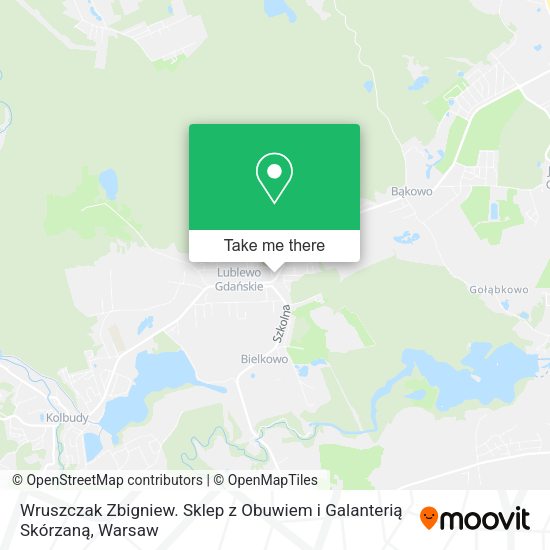 Wruszczak Zbigniew. Sklep z Obuwiem i Galanterią Skórzaną map