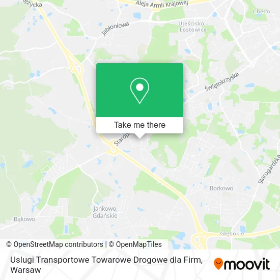 Карта Uslugi Transportowe Towarowe Drogowe dla Firm