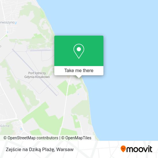 Zejście na Dziką Plażę map